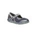 Wide Width Women's Onalee Flat by Propet in Blue Silver (Size 7 1/2 W)