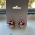 Urban Outfitters Jewelry | Handmade Mushroom Earrings | Color: Red/Silver | Size: Os