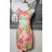 Lilly Pulitzer Dresses | Lilly Pulitzer Vintage Shift Dress W/ Cutout Peekaboo Waist Sz 0 | Color: Green/Pink | Size: 0