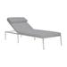 Bernhardt Positano 78.25" Long Single Chaise w/ Cushions Metal in Gray | 15.5 H x 25 W x 78.25 D in | Outdoor Furniture | Wayfair O2289_6031-010