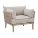 Bernhardt Catalonia Patio Chair w/ Cushions Wood/Metal in Gray, Size 26.0 H x 38.0 W x 31.5 D in | Wayfair O1502_6048-000