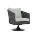 Bernhardt Newport Swivel Patio Chair w/ Cushions in Gray | 31.5 H x 38.5 W x 29.5 D in | Wayfair OP2003S_6032-010