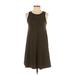 Old Navy Casual Dress - A-Line Crew Neck Sleeveless: Green Print Dresses - Women's Size X-Small