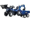 Falk - new holland Tractopelle a Pédales + Remorque + Excavatrice