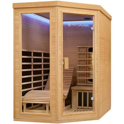 Infrarotkabine Kolding – Triplex-Heizsystem Infrarotsauna - 2 Personen – LED-Farblicht, digitale