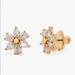 Kate Spade Jewelry | Kate Spade First Bloom Stud Earrings Clear / Gold | Color: Gold | Size: Os