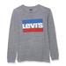Levi's Shirts & Tops | Levi's Boys Long Sleeve Logo T-Shirt Dress Blues Snow Yarn Medium Nwt | Color: Gray | Size: Mb