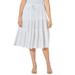 Plus Size Women's Tiered Midi Skirt by Catherines in White (Size 2X)