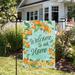 Northlight Seasonal Welcome to Our Home Oranges Outdoor Garden Flag 12.5" x 18" in Blue/Orange | 18 H x 12.5 W in | Wayfair NORTHLIGHT FG93540