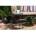 Baxton Studio Kaden Modern and Contemporary Multi-Colored Glass and Black Metal Outdoor Side Table - Wholesale Interiors H01-104348 Mosaic Side Table