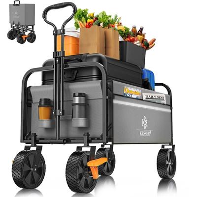 Bollerwagen faltbar Handwagen Transportkarre Gerätewagen inkl. 2 Netztaschen & Cover klappbar Image