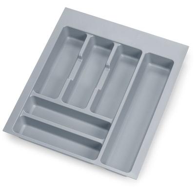 Besteckeinsatz Optima für Universalschublade, Modul 450mm, Kunststoff, Grau - Grau - Emuca Image