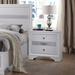 Global Pronex Wood Nightstand with 3 Drawers in White