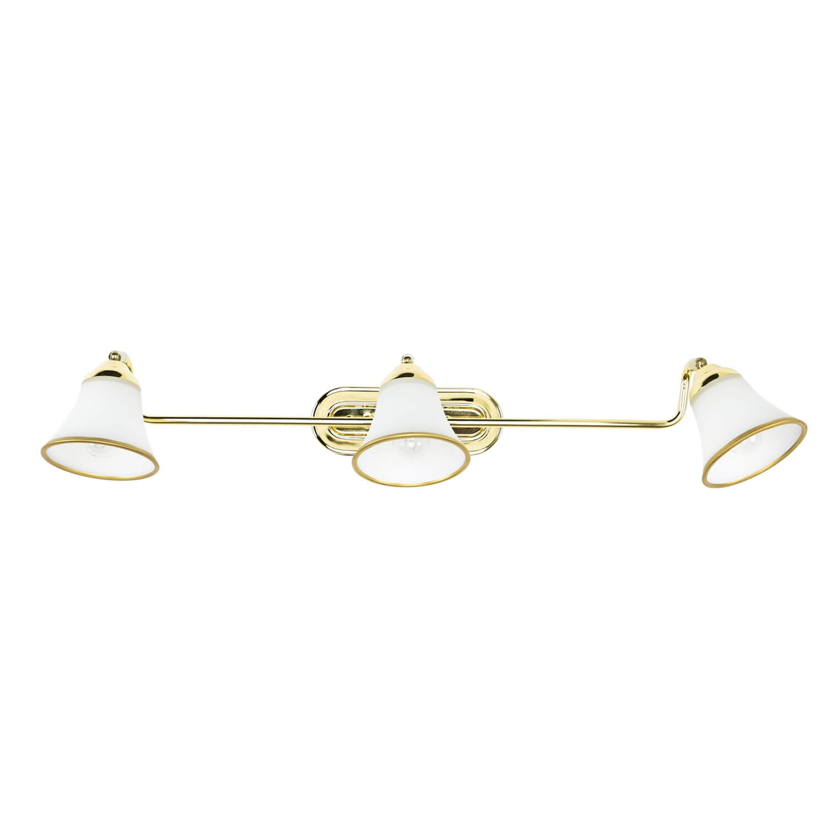 Licht-Erlebnisse Wandlampe GRANDO in Gold Glas Metall mit Schalter 3-flammig E14 verstellbarer Jugendstil Wandstrahler Bad Spiegel, EL113-70-03 Image