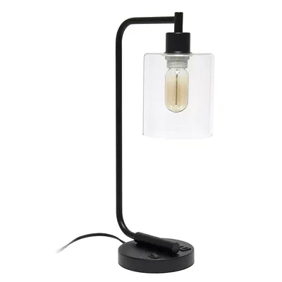 Lalia Home Modern Iron Desk Lamp with USB Port and...