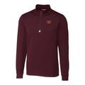 Men's Cutter & Buck Burgundy Washington Commanders Traverse Stretch Quarter-Zip Pullover Jacket