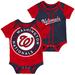 Infant Red/Navy Washington Nationals Double 2-Pack Bodysuit Set