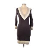 Venus Casual Dress - Bodycon: Gray Color Block Dresses - Women's Size X-Small