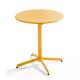 Table de jardin ronde bistro inclinable en acier jaune