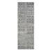 Shahbanu Rugs Light Gray Hand Spun Undyed Natural Wool Modern Hand Knotted Wide Runner Oriental Rug (4'1" x 12'0")