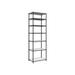 7-Tier Storage Shelves, Metal Shelves, Kitchen Shelving Unit with Adjustable Shelves, Shelf Liners, 8 S-Shaped- Garage, Black