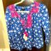 J. Crew Tops | J Crew Floral Peasant Blue And White Tassel Embroidered Pull Over Blouse | Color: Blue/Pink | Size: S