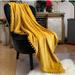 Urban Outfitters Bedding | Mustard Yellow Pompom Fringe Boho Chic Cozy Soft Throw | Color: Yellow | Size: Os