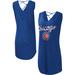 Women's G-III 4Her by Carl Banks Royal Chicago Cubs Game Time Slub Beach V-Neck Cover-Up Dress