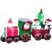 Northlight Seasonal 8' Inflatable Train w/ Santa & Friends Outdoor Christmas Decoration, Nylon in Red | 67 H x 97 W x 20 D in | Wayfair