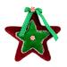 Northlight Seasonal 8" & Green Peppermint Star Christmas Ornament Fabric in Red | 8 H x 1 W x 5 D in | Wayfair NORTHLIGHT JA93318