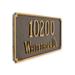 Montague Metal Products Inc. Madison 2 Line Address Plaque Metal | 9.25 H x 17 W x 0.25 D in | Wayfair PCS-0026S2-W-HGG
