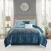 Etta Avenue™ Dartanna Hypoallergenic Polyester 7 Piece Comforter Set Microfiber in Blue/Navy | Queen Comforter + 6 Additional Pieces | Wayfair