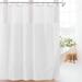 Latitude Run® Striped Shower Curtain Liner Set 12 Hooks Polyester in Gray/White | 72 H x 71 W in | Wayfair 78C44B84D9B24FA98D7CB0E16B527149