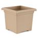 HC Companies 13.25" D x 15.5" W Outdoor Square Accent Planter, Sandstone Tan - 3.2