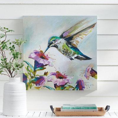 Joyful Hummingbird Canvas Outdoor Art - Grandin Ro...