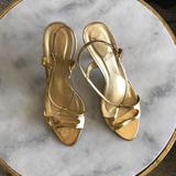 J. Crew Shoes | J. Crew Gold Heels | Color: Gold | Size: 9