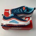 Nike Shoes | 000 - Nike Air Max 97 Swoosh Chain Cq4818400 Gs Size 5y / 6.5w Athletic Shoes | Color: Blue/Orange | Size: 6.5