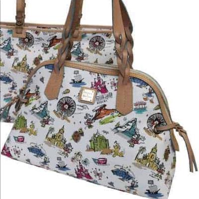 Dooney & Bourke Bags | Disneyana Disneyland Braided Satchel By Dooney & Bourke | Color: White/Silver | Size: H 13” X L 16” X D 6.5”