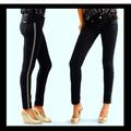 Lilly Pulitzer Pants & Jumpsuits | Lilly Pulitzer Worth Sateen Skinny Pants Black With Gold Beaded Trim. Sz 8 | Color: Black/Gold | Size: 8