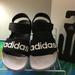 Adidas Shoes | Adidas Adilette Sandals Size 7 | Color: Black/White | Size: 7 Or 7 1/2