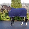 Harry Hall Masta Horse Fleece Stable Rug - Protective Super Soft Sheet for Horses - Equestrian Show Travel Blanket - Breathable Anti-Rub lining - Navy Blue, Size 7ft