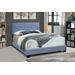 "Jordan Contemporary All-In-One Upholstered Twin Bed in Powder Blue - Progressive Furniture U390-12 "