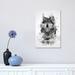 East Urban Home Wolf in Black & White by Cornel Vlad - Wrapped Canvas Graphic Art Canvas in Green | 18 H x 12 W x 1.5 D in | Wayfair