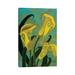 East Urban Home Sophisticated Callas by Barbara Rush - Wrapped Canvas Painting Canvas in Green/White/Yellow | 12 H x 8 W x 0.75 D in | Wayfair