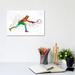 East Urban Home Woman Tennis Player 02 in Watercolor by Paul Rommer - Wrapped Canvas Graphic Art Canvas | 8 H x 12 W x 0.75 D in | Wayfair