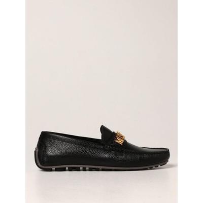 Hammered Leather Loafers - Black...