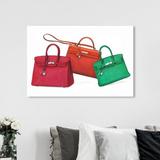 Art Remedy Doll Memories - Birkin Handbags - Painting Print Canvas in White/Brown | 36 H x 54 W x 2 D in | Wayfair 32854_54x36_CANV_XHD