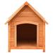 Tucker Murphy Pet™ Alpcan Brown Solid Wood Insulated Dog House Wood House in Brown/Orange | 32.3 H x 28.3 W x 33.5 D in | Wayfair