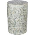 Alps 19"H x 13"W x 13"D End Table Colorful/Tan/Ivory/Gray/Denim/Ice Blue End Table - Hauteloom
