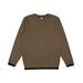 LAT 6789 Men's The Statement Fleece Crewneck Sweatshirt in Military Green/Black size XL | Ringspun Cotton